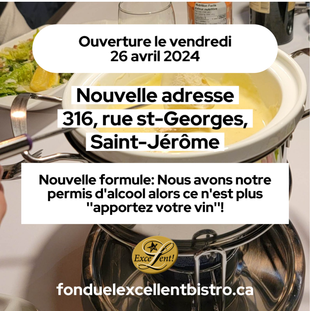 Ouverture dès le 26 avril et nous ne sommes plus ''apportez votre vin'' !